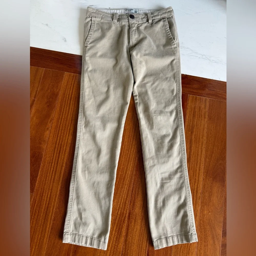 Abercrombie Kids Boys Chinos Pants A&F Skinny  Straight Casual Formal Size 13 14